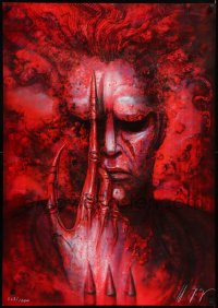 5k0189 H.R. GIGER signed #263/1000 26x37 art print 1980s creature used for Future Kill, red!