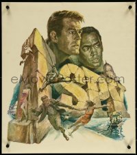5k0600 I SPY tv poster 1965 Gustav Rehberger art of Robert Culp, Cosby!