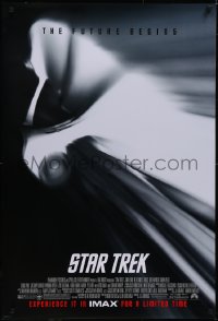 5k0519 STAR TREK IMAX DS 1sh 2009 J.J. Abrams, cool image of Enterprise, the future begins!