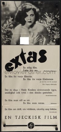 5k0885 ECSTASY Swedish stolpe 1933 sexy topless Hedy Lamarr when she was Hedy Kiesler, ultra rare!