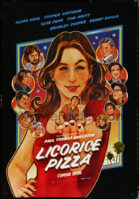 5k0137 LICORICE PIZZA teaser Swiss 2021 Alana Haim, Cooper Hoffman, Sean Penn, art by Kat Reeder!