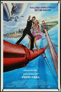 5k0555 VIEW TO A KILL 1sh 1985 Roger Moore as James Bond 007, Walken, Grace Jones!