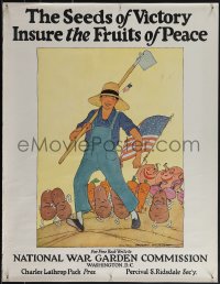 5k0619 SEEDS OF VICTORY INSURE THE FRUITS OF PEACE 23x29 special poster 1919 Enricht art!