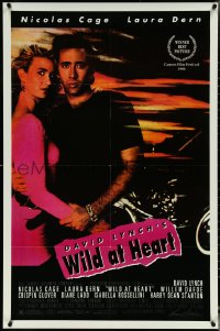 5k0563 WILD AT HEART 1sh 1990 David Lynch, Nicolas Cage & Laura Dern, a wild ride!