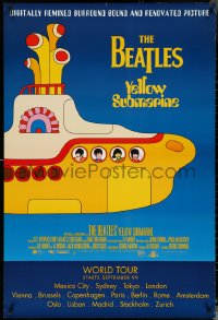 5k0569 YELLOW SUBMARINE DS 1sh R1999 psychedelic art of Beatles John, Paul, Ringo & George!