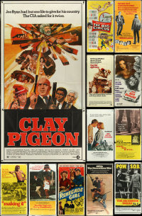 5m0086 LOT OF 15 FOLDED THREE-SHEETS 1940s-1970s great images from a variety of different movies!