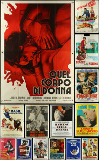 5m0025 LOT OF 15 FOLDED ITALIAN TWO-PANELS 1960s-1980s great images from a variety of movies!