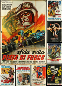 5m0030 LOT OF 11 FOLDED ITALIAN TWO-PANELS 1950s-1980s great images from a variety of movies!