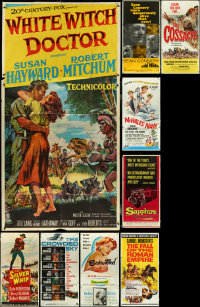 5m0087 LOT OF 10 FOLDED THREE-SHEETS 1950s-1960s great images from a variety of different movies!