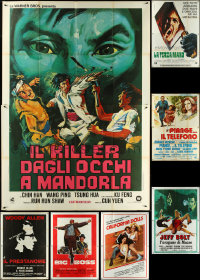 5m0034 LOT OF 9 FOLDED ITALIAN TWO-PANELS 1970s-1980s great images from a variety of movies!