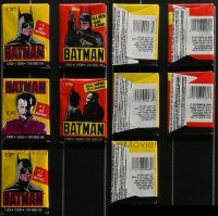 5m0563 LOT OF 5 BATMAN MOVIE SEALED TRADING CARDS 1989 never opened, 45 cards & bubble gum!