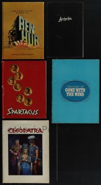 5m0351 LOT OF 5 HARDCOVER & SOFTCOVER SOUVENIR PROGRAM BOOKS 1960s-1970s Spartacus & more!