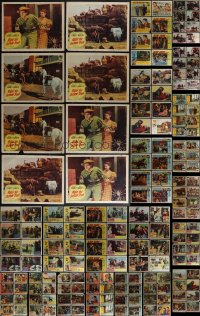 5m0212 LOT OF 262 COWBOY WESTERN LOBBY CARDS 1940s-1950s several complete & incomplete sets!
