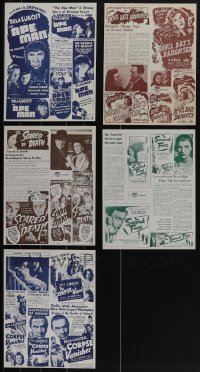 5m0398 LOT OF 5 LOCAL THEATER HERALDS 1940s Lugosi in The Ape Man & The Corpse Vanishes + more!
