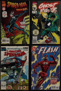 5m0121 LOT OF 4 COMIC BOOKS 1980s-1990s Spider-Man 2099 AD, Ghost Rider, Flash, Amazing Spider-Man!