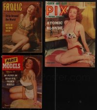 5m0135 LOT OF 3 MAGAZINES WITH TEMPEST STORM COVERS 1950s nearly nude images, plus great articles!