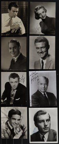 5m0558 LOT OF 10 SIGNED VINTAGE STILLS & REPRO PHOTOS 1950s-1980s from a variety of celebrities!