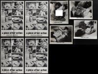 5m0331 LOT OF 4 PRESSBOOKS & 4 STILLS FROM PIECE OF HER ACTION 1968 a victim of her own lust!