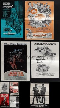 5m0327 LOT OF 9 UNCUT & CUT PRESSBOOKS 1960s-1970s advertising for a variety of different movies!