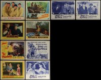5m0284 LOT OF 10 LOBBY CARDS 1940s-1960s incomplete sets from a variety of movies!