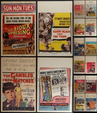 5m0386 LOT OF 16 FOLDED WINDOW CARDS 1950s great images from a variety of different movies!