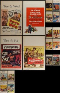 5m0385 LOT OF 18 FOLDED WINDOW CARDS 1950s great images from a variety of different movies!