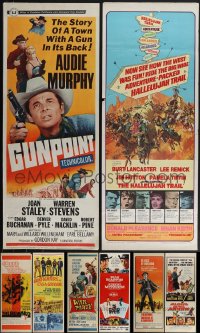 5m0652 LOT OF 12 MOSTLY UNFOLDED COWBOY WESTERN INSERTS 1960s a variety of cool movie images!
