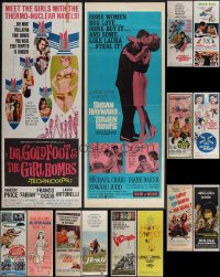 5m0629 LOT OF 18 MOSTLY UNFOLDED 1960S INSERTS 1960s great images from a variety of different movies!