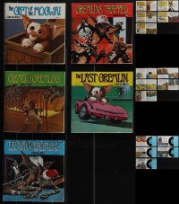 5m0562 LOT OF 5 GREMLINS READ-ALONG RECORD SOFTCOVER BOOKS 1984 great images & stories!