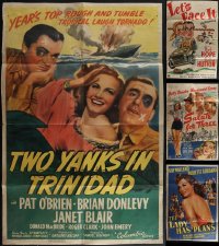 5m0206 LOT OF 5 FOLDED KRAFTBACKED ONE-SHEETS 1940s great images from a variety of movies!