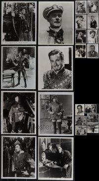 5m0566 LOT OF 22 ERROL FLYNN REPRO PHOTOS 1980s a variety of a great portraits & movie scenes!
