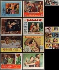 5m0266 LOT OF 26 LOBBY CARDS 1940s-1960s incomplete sets from several different movies!