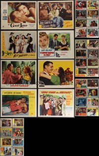 5m0254 LOT OF 42 LOBBY CARDS 1940s-1960s incomplete sets from several different movies!