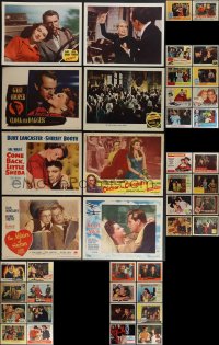 5m0255 LOT OF 41 LOBBY CARDS 1940s-1960s incomplete sets from several different movies!