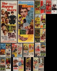 5m0608 LOT OF 25 FORMERLY FOLDED INSERTS 1940s-1970s great images from a variety of movies!