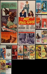 5m0610 LOT OF 24 FORMERLY FOLDED INSERTS 1940s-1960s great images from a variety of movies!