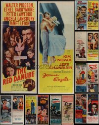 5m0638 LOT OF 16 MOSTLY UNFOLDED MOSTLY 1950S INSERTS 1950s great images from a variety of movies!