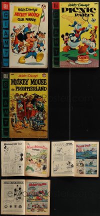 5m0123 LOT OF 3 WALT DISNEY DELL GIANT COMIC BOOKS 1950s Mickey Mouse, Donald Duck, Goofy & more!