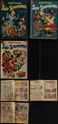 5m0122 LOT OF 3 WALT DISNEY SILLY SYMPHONIES DELL COMIC BOOKS 1953-1955 Mickey, Cinderella, Dumbo!
