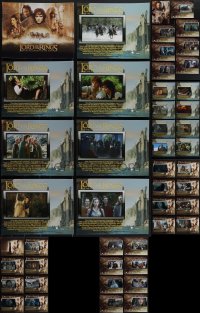 5m0384 LOT OF 48 LORD OF THE RINGS TRILOGY 8 1/2X11 COLOR REPRO PHOTOS 2010s cool faux lobby cards!