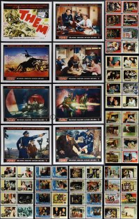 5m0420 LOT OF 78 HORROR/SCI-FI REPRO LOBBY CARDS 2010s complete & incomplete sets!