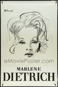 5m0568 LOT OF 33 UNFOLDED MARLENE DIETRICH FRENCH SPECIAL POSTERS 1967 wonderful Rene Bouche art!