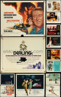 5m0679 LOT OF 15 UNFOLDED HALF-SHEETS 1960s-1980s a variety of cool movie images!