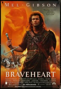 5m0751 LOT OF 5 UNFOLDED 27X40 BRAVEHEART VIDEO POSTERS 1995 Mel Gibson as William Wallace!