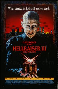 5m0949 LOT OF 5 UNFOLDED SINGLE-SIDED HELLRAISER III: HELL ON EARTH ONE-SHEETS 1992 Clive Barker!