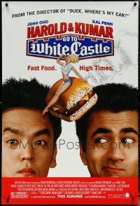 5m0795 LOT OF 16 UNFOLDED SINGLE-SIDED 27X40 HAROLD & KUMAR GO TO WHITE CASTLE ADVANCE ONE-SHEETS 2004