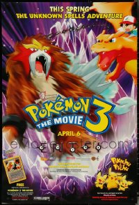 5m0806 LOT OF 15 UNFOLDED DOUBLE-SIDED 27X40 POKEMON 3: THE MOVIE ADVANCE ONE-SHEETS 2001 anime!