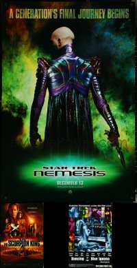 5m0778 LOT OF 22 UNFOLDED MOSTLY DOUBLE-SIDED 27X40 ONE-SHEETS 2000-2002 Star Trek Nemesis, & more!