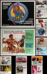 5m0681 LOT OF 14 MOSTLY UNFOLDED HALF-SHEETS 1970s great images from a variety of movies!