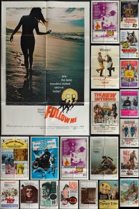 5m0142 LOT OF 75 FOLDED 1960S ONE-SHEETS 1960s great images from a variety of different movies!